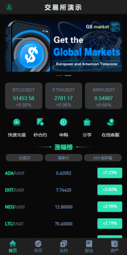 全新UI海外交易所系统源码｜多语言支持｜秒合约 & 永续合约｜锁仓挖矿｜新币认购全功能集成